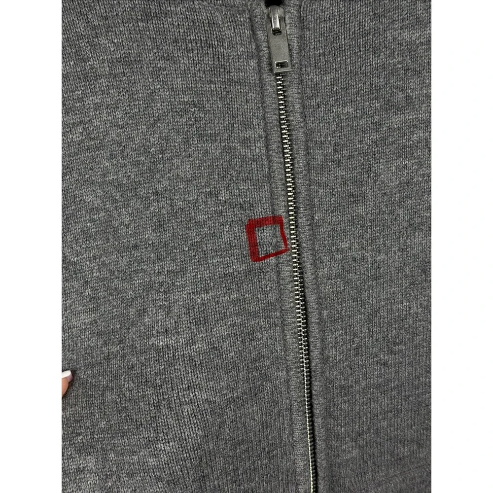 Theory Alcos Wool / Cashmere Men's Sz M Full Zip Hoodie Sweater in Gray